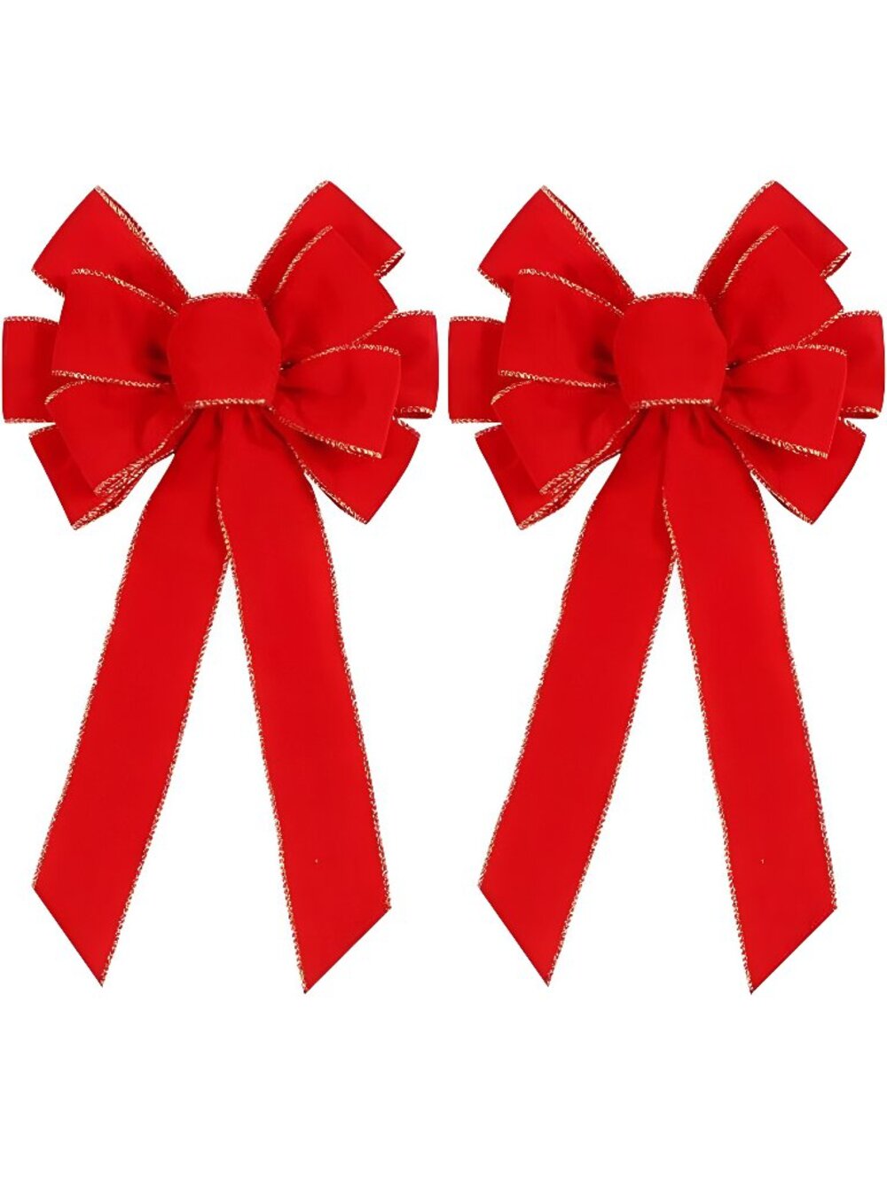 2 Pack Red Christmas Bows Outdoor Decorations,12”x20” Large Christmas Tree